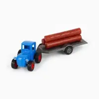 Игрушка трактор с бревнами &laquo;Синий трактор&raquo;