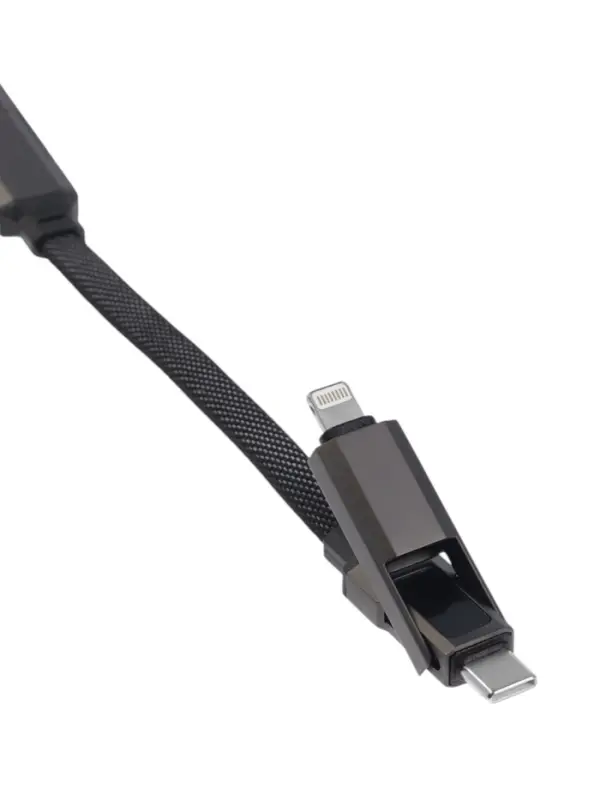 Кабель Type-C - USB, Type-C, 3 А, 10 см, чёрный