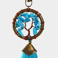 Брелок ловец снов "Великое древо" 19 см, цв. голубой Брелок ловец снов "Великое древо" 19 см, цв. голубой