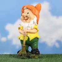 Садовая фигура из гипса &laquo;Гном с метлой&raquo;, 30&times;14&times;14 см