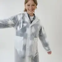 Дождевик детский RainDrop Kids, белый, 8 лет (рост 118-128)