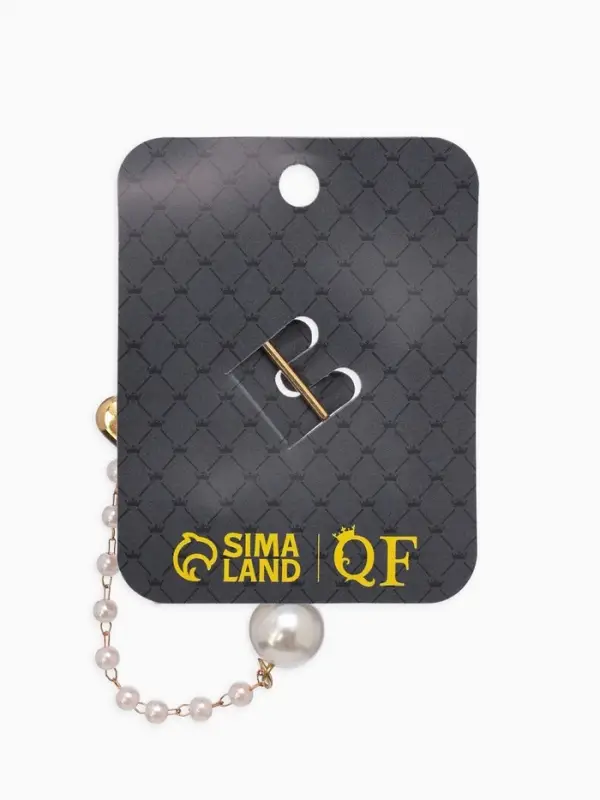 Булавка Булавка "Ключик от сердца", l=6.5, цвет белый в золоте