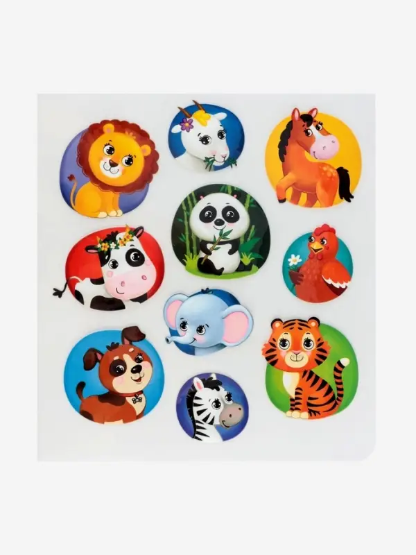 Термонаклейка &laquo;Зверята&raquo;, 17.8&times;19.7 см, 10 дизайнов