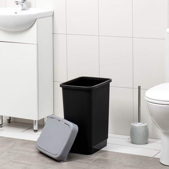 Контейнер для мусора «Твин», 25 л, цвет серый Контейнер для мусора «Твин», 25 л, цвет серый