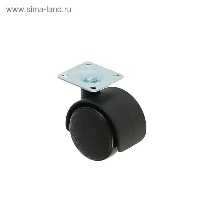 Колесо мебельное 38×38×1.2 мм, d=40 мм, на площадке, без тормоза