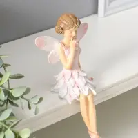 Сувенир полистоун "Девочка-бабочка в светло-розовом платье" на полку 17 см