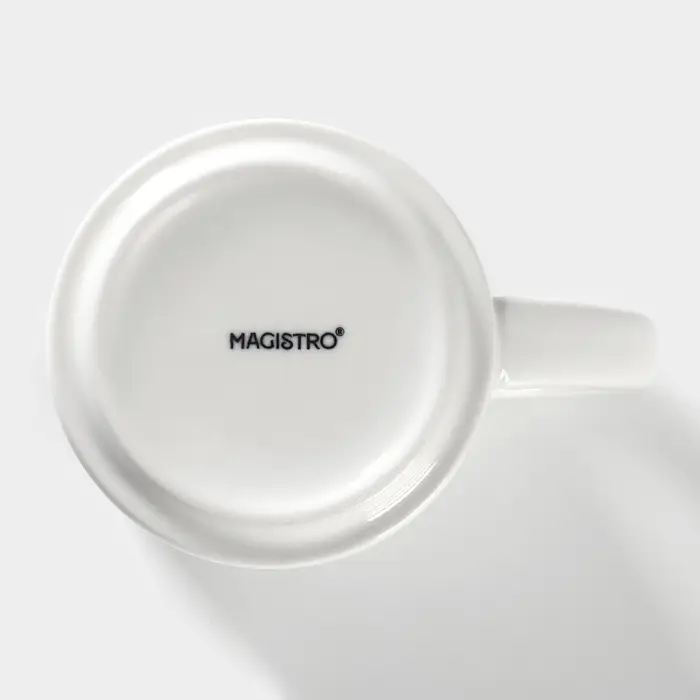 Набор кружек Magistro Mien, 270 мл, 6 шт., фарфор, белый