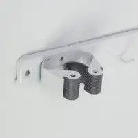 Держатель для швабр Доляна, 2 отделения, с крючком 22&times;3&times;4.5 см, белый