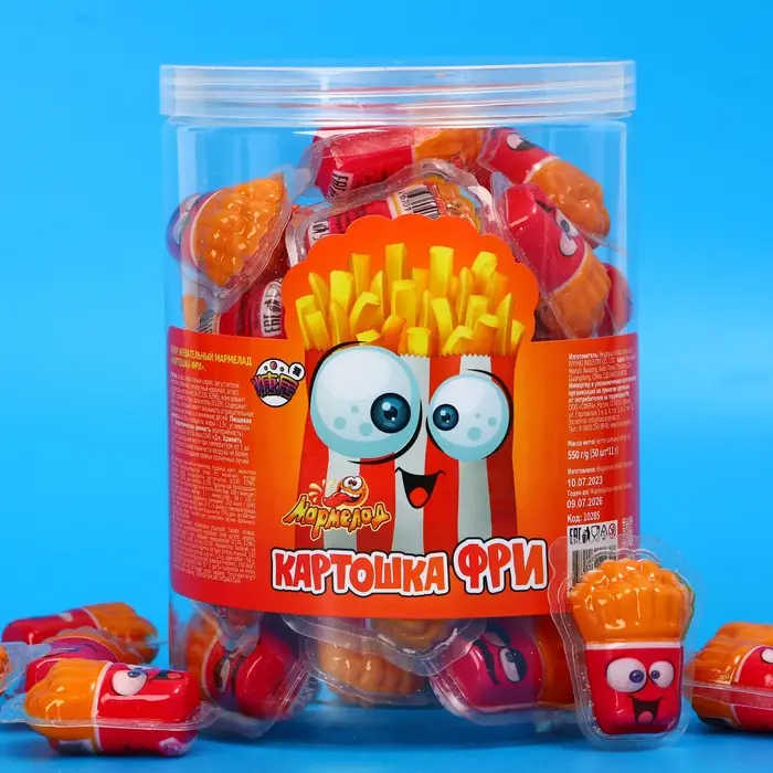 Мармелад жевательный «Картошка фри», 11 г Мармелад жевательный «Картошка фри», 11 г