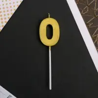 Свеча для торта, цифра &laquo;0&raquo;, 11.5&times;2.3 см