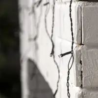 Гирлянда &laquo;Бахрома&raquo; 3&times;0.5 м, IP20, тёмная нить, 80 LED, свечение синее, 8 режимов, 220 В