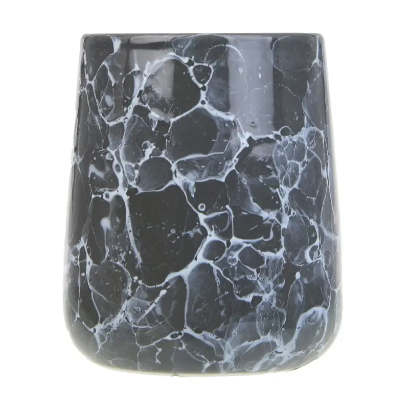 VETTA Стакан для ванной комнаты, 400 мл, 10,5x9x9 см, керамика, "Космос", мрамор серый