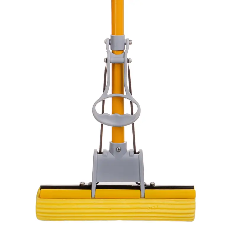 Швабра с отжимом и сменной насадкой ПВА тм VETTA, телеск. ручка 120см, 1 ряд роликов