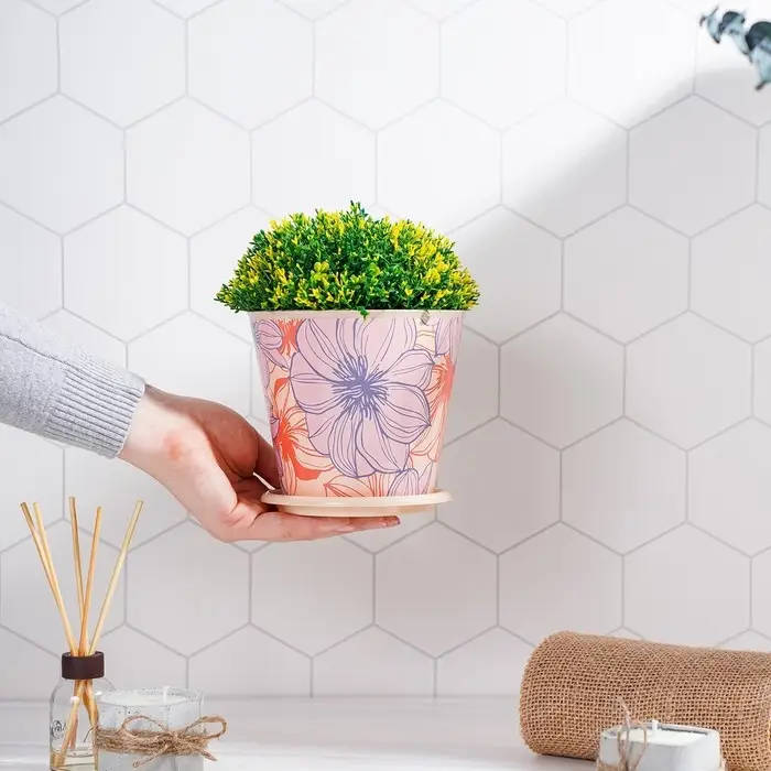 Горшок для цветов Доляна «Жарден», 800 мл, цвет бежевый