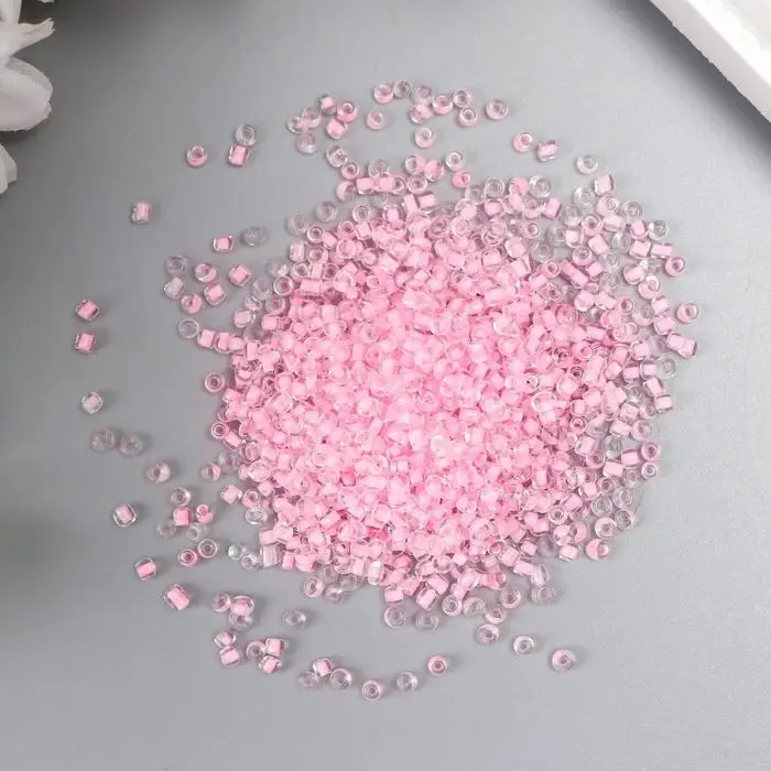 Бисер круглый размер 12/0  Бисер круглый размер 12/0 "Легкий розовый" 20 гр