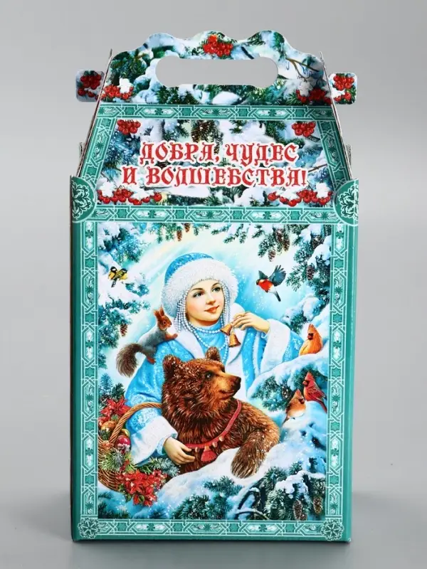 Подарочная новогодняя коробка «Зимняя сказка», для сладких подарков, 17.8×10×32.5 см Подарочная новогодняя коробка «Зимняя сказка», для сладких подарков, 17.8×10×32.5 см