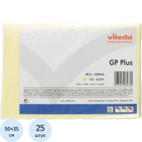 Салфетки хозяйственные Vileda Professional ДжиПи Плюс желтые 25шт/уп 100846