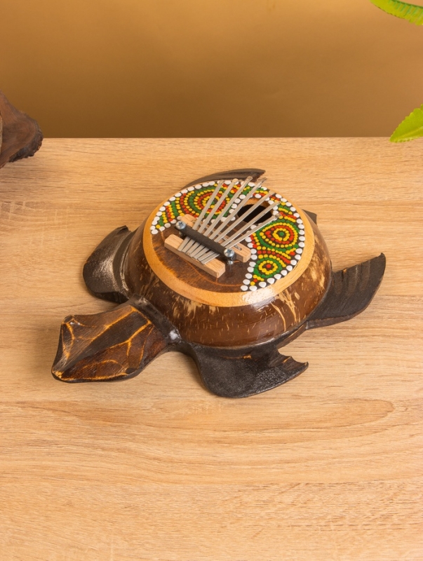 Сувенирный музыкальный инструмент Калимба «Черепаха», 18×24×6 см, албезия, кокос Сувенирный музыкальный инструмент Калимба «Черепаха», 18×24×6 см, албезия, кокос