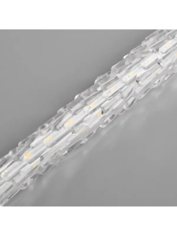 Гирлянда &laquo;Сосульки рифленые&raquo; 2.5&times;0.3 м, IP65, прозрачная нить, 192 LED, свечение белое с эффектом стекания, 12 В