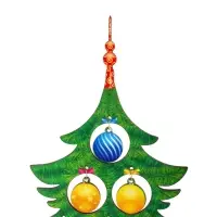 Модель из дерева WoodLand Toys &laquo;Ёлка сборная. Разноцветные шарики&raquo;