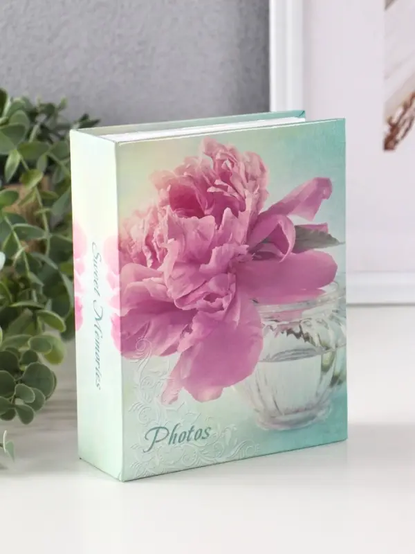 Фотоальбом 100 фото Фотоальбом 100 фото "Цветок" 10X15см, ПП карм.