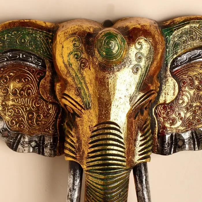 Панно настенное Панно настенное "Голова слона" 33х13х40 см