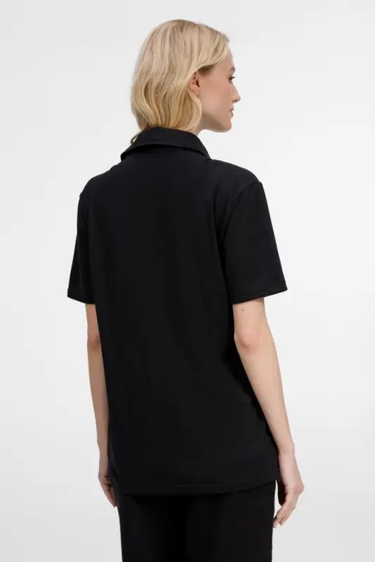 Рубашка поло унисекс Senti, черная, размер S Рубашка поло унисекс Senti, черная, размер S