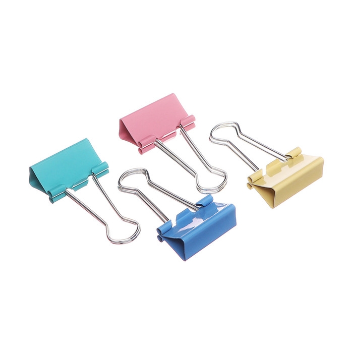 Набор зажимов для бумаг, цветные, 25 мм, 48 штук, 4 цвета, в пластиковой тубе, МИКС Набор зажимов для бумаг, цветные, 25 мм, 48 штук, 4 цвета, в пластиковой тубе, МИКС