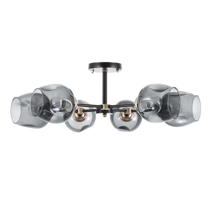 Люстра Люстра "Молекула" 6хЕ27 40Вт черно-золотой 75х75х36 см