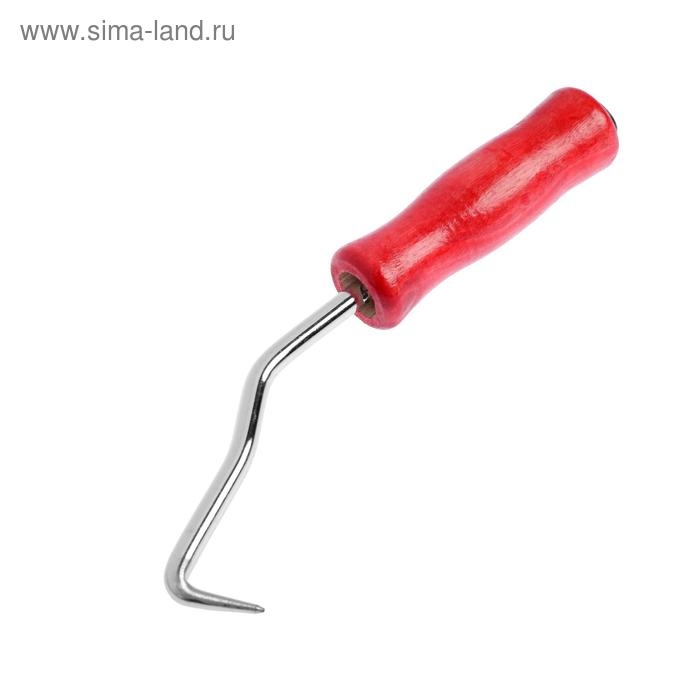 Крюк для вязки арматуры ТУНДРА, деревянная рукоятка, 210 мм Крюк для вязки арматуры ТУНДРА, деревянная рукоятка, 210 мм