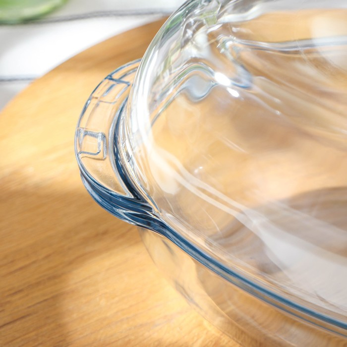 Утятница овальная из жаропрочного стекла Borcam, 2 л, с крышкой-формой для запекания Утятница овальная из жаропрочного стекла Borcam, 2 л, с крышкой-формой для запекания