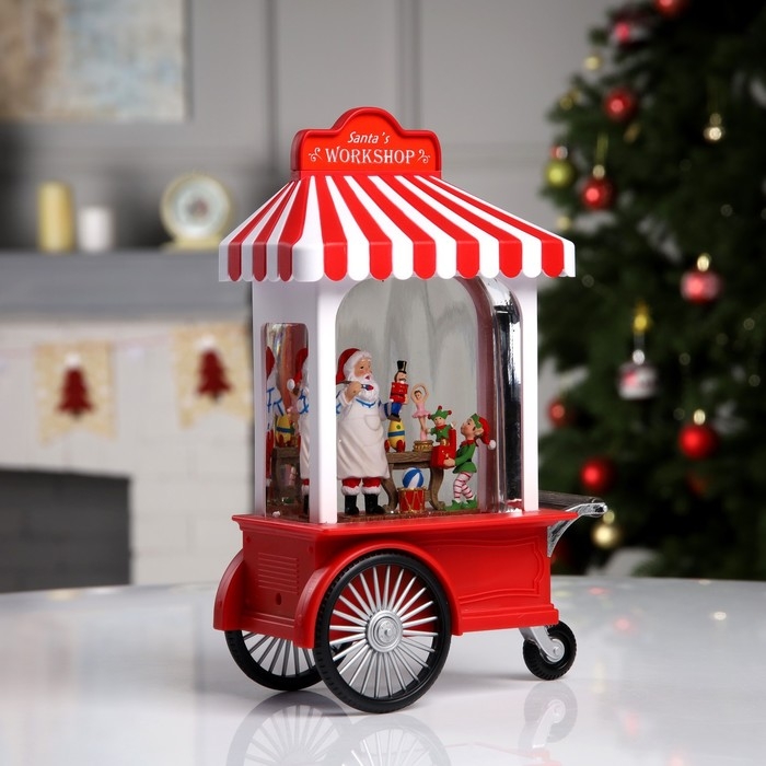 Светодиодная фигура «Мастерская Санты» 16.5 × 24 × 10 см, пластик, батарейки ААх3 (не в комплекте), USB, свечение тёплое белое Светодиодная фигура «Мастерская Санты» 16.5 × 24 × 10 см, пластик, батарейки ААх3 (не в комплекте), USB, свечение тёплое белое