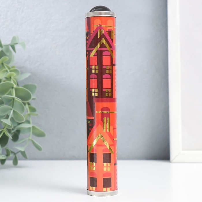 Калейдоскоп сувенирный Калейдоскоп сувенирный "Домики" золото 17х3х3 см