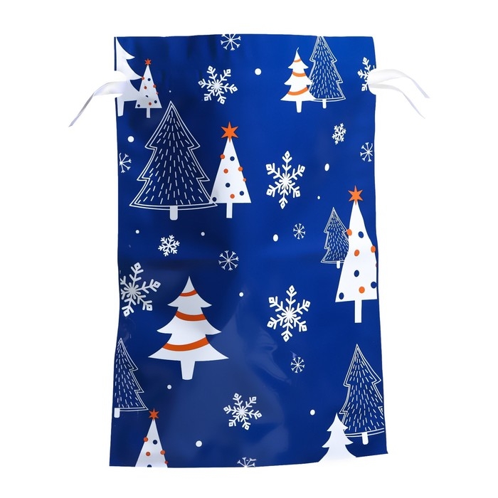 Новый год. Пакет подарочный с завязками,  Новый год. Пакет подарочный с завязками, "Зимний лес", 29х43 см.