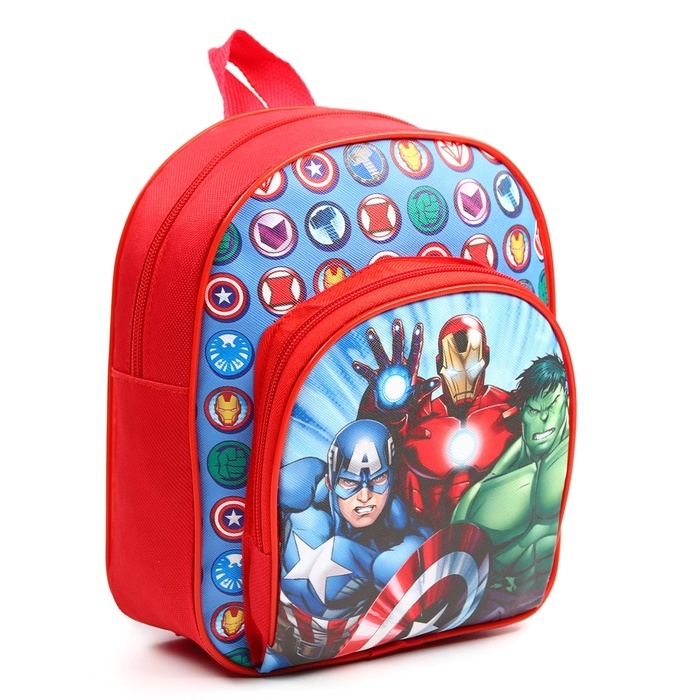Рюкзак детский для мальчика с карманом, 23×19×6 см, Мстители Рюкзак детский для мальчика с карманом, 23×19×6 см, Мстители