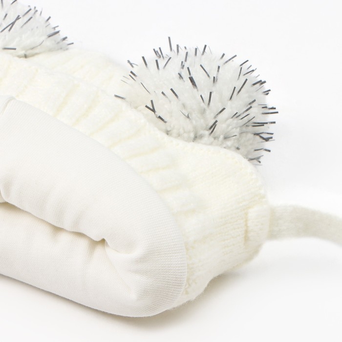 Шапка детская, цвет молочный, размер 50-52 Шапка детская, цвет молочный, размер 50-52