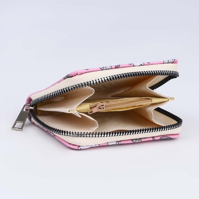 Кошелёк детский «Котята» 10х8.5х2 см, розовый