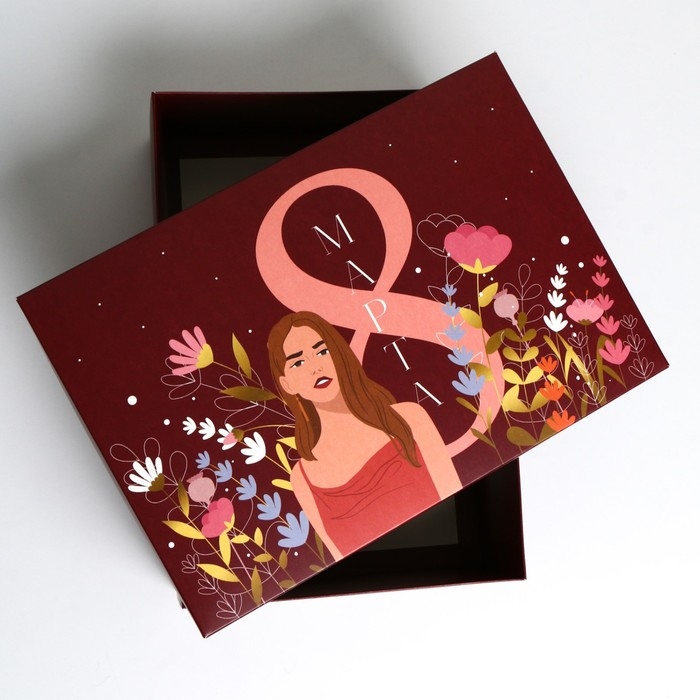 Коробка подарочная складная, упаковка, «8 марта, girl», 30 х 20 х 9 см Коробка подарочная складная, упаковка, «8 марта, girl», 30 х 20 х 9 см
