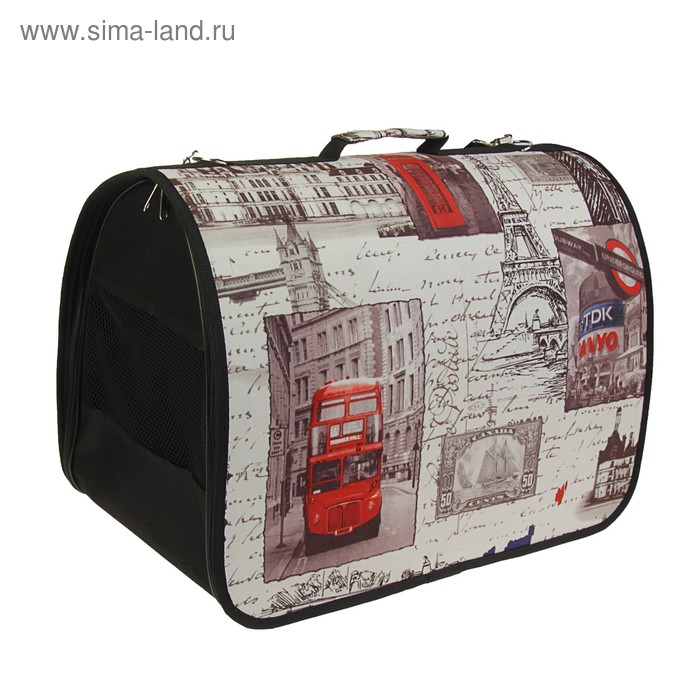 Сумка - переноска для животных  Сумка - переноска для животных "Лондон", 49 х 30 х 35 см, микс цветов