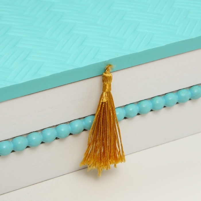 Шкатулка дерево с делениями  Шкатулка дерево с делениями "Плетение" голубой 22,8х15,5х6,8 см