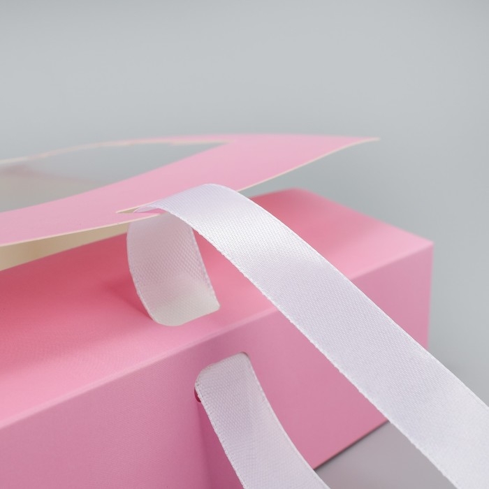 Коробка-фоторамка подарочная складная, упаковка, «Розовая вата», 20 х 18 х 5 см