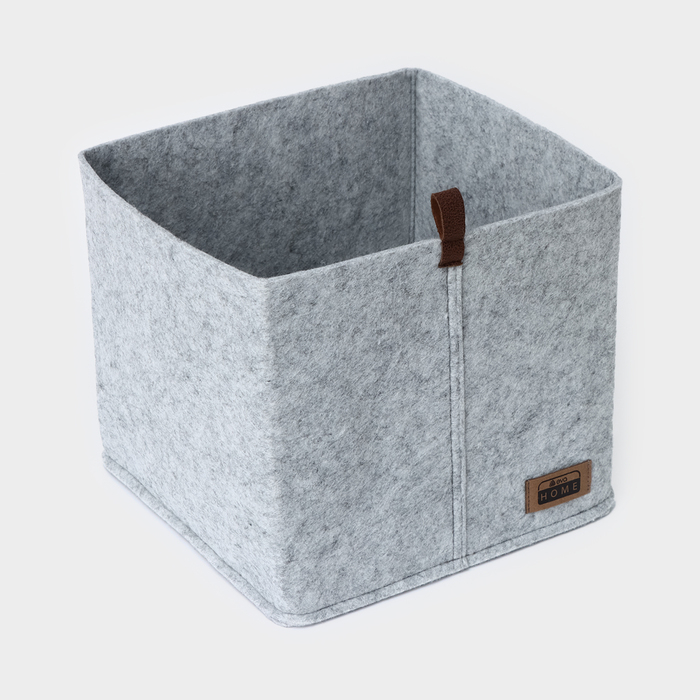 Корзина для хранения Eva Elegance, 28×28×24 см, цвет серый