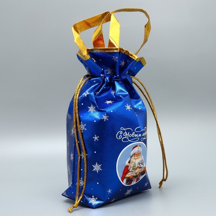Пакет-мешок из нетканного материала «С Новым годом!», 25 х 32 см, Новый год Пакет-мешок из нетканного материала «С Новым годом!», 25 х 32 см, Новый год