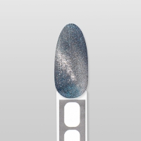 Гель лак для ногтей «CAT`S EYE PEARL», 3-х фазный, 10 мл, LED/UV, цвет серебристый (58)