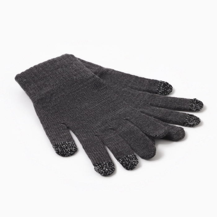 Перчатки мужские, цвет тёмно-серый, размер 22