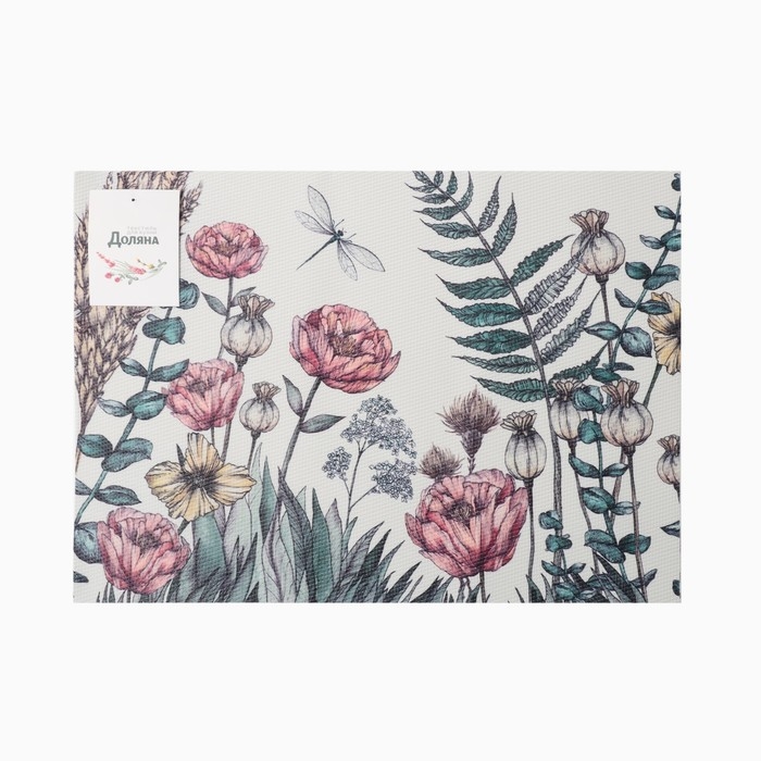 Салфетка на стол Доляна "Цветы" 40*29см