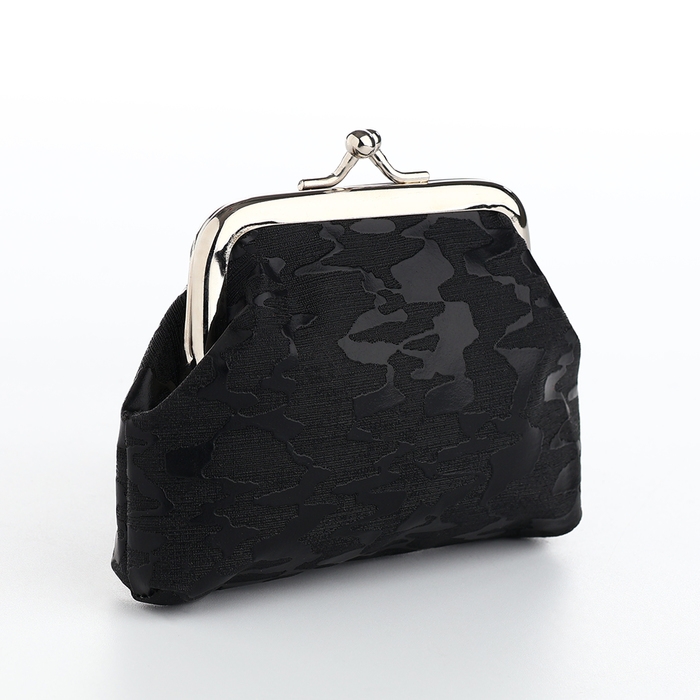 Кошелёк женский на фермуаре, цвет чёрный Кошелёк женский на фермуаре, цвет чёрный