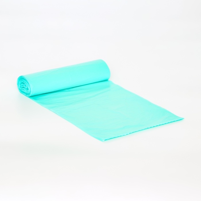 Мешки для мусора в рулоне ПСД 60л, бирюзовые, 18 мкм 10 шт 58 х 62 см Мешки для мусора в рулоне ПСД 60л, бирюзовые, 18 мкм 10 шт 58 х 62 см