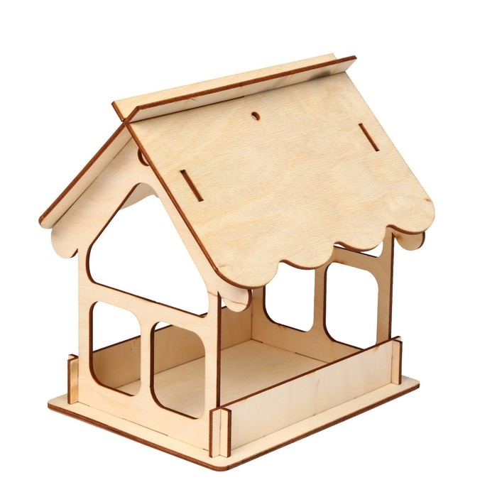 Деревянная кормушка-конструктор для птиц «Домик» своими руками, 12 × 17.5 × 14.5 см, Greengo Деревянная кормушка-конструктор для птиц «Домик» своими руками, 12 × 17.5 × 14.5 см, Greengo
