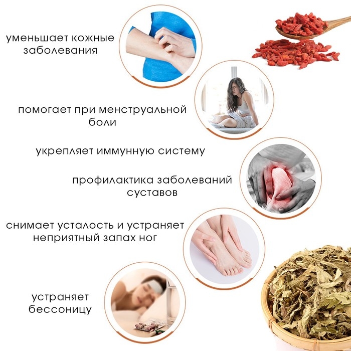 Травяной сбор для запарки ног  Травяной сбор для запарки ног "Полынь и перец", набор 5 шт